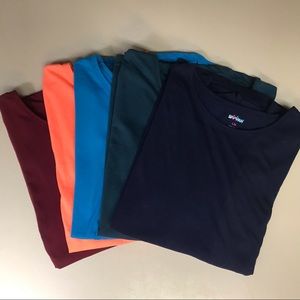 Sivvan long sleeve comfort underscrub tee, neon orange